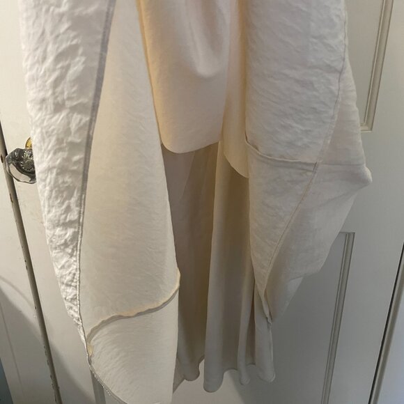 Vince Crochet Fringe Maxi Dress Boho Festival Resort Ivory Sz S Lined - Picture 7 of 10